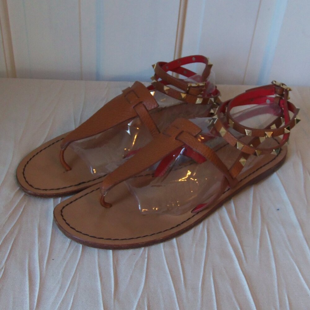 Valentino Garavani Rockstud Thong Wrap Sandals sz 41 - Picture 4 of 16